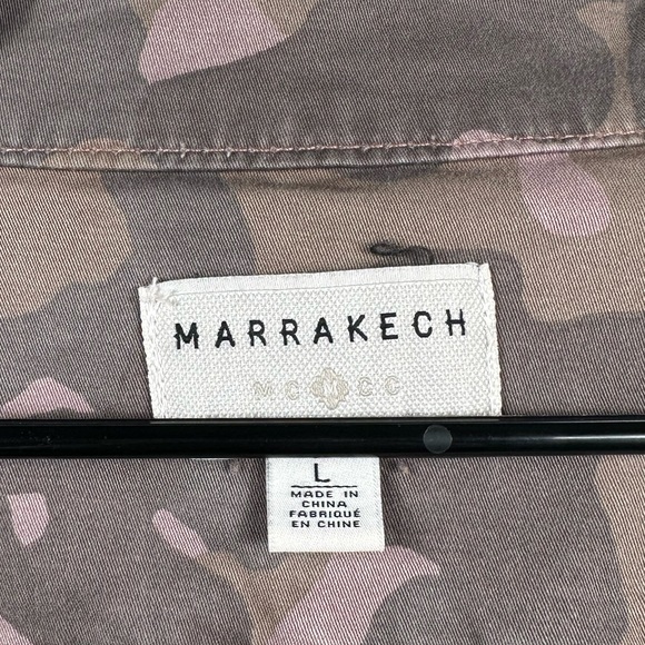 Anthropologie | MARRAKECH Camouflage Utility Jacket Size Large Purple / Grey - Picture 7 of 11